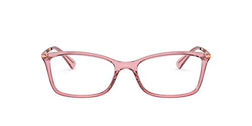 Vogue Montures de lunettes pour femme sur ordonnance, Objectif démo rose transparent., 52 mm