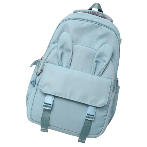 Sac à dos ordinateur portable bleu tendance sac d'école nylon grande capacité