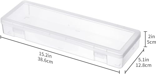 Image of 6 Pack Large Plastic Storage Boxes with Lids, Craft Jewelry Life Item Organizer for Puzzles, Pens, Rings, Needle and Thread, Nail Polish, Remote Controls