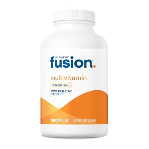 Bariatric Fusion Bariatric Multivitamin Without Iron | Post Bariatric Surgery Patients | Iron Free Bariatric Vitamin for Gastric Bypass and Sleeve Gastrectomy | 180 Capsules | 3 Month Supply Cover