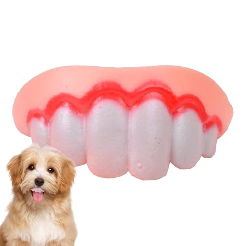 Zahnersatz für Hunde, lustiges Zahnersatzspielzeug, kreativ, humorvoll, reißfest, Silikon, künstliche Zahnspangen für Hunde, leicht zu reinigen, einzigartige Anti-Bisszahn-Zahnspangen