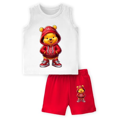 Image of TS LAVI TAVI Baby Cotton Clothing Set | Sleeveless T-Shirt & Shorts Combo | Summer Wear for Boys & Girls | Soft Breathable Fabric | Multicolor Pack of 3