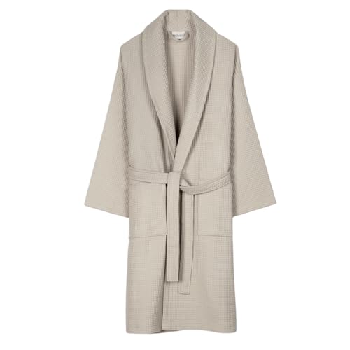 SALBAKOS 100% Turkish Cotton Waffle Robe for Women & Men | Heirloom Quality | Hotel & Spa Collection Unisex Wafle Robe