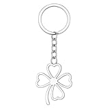 DONWOIE Four-Leaf Clover Keyring – Lucky Keychain Bag Charms with Heart-Shaped Leaf Design, Good Luck Key Rings Gifts for Women and Men
