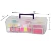 Akro-Mils 12-Inch ProBox Plastic Art Supply, Hobby or Craft Storage Toolbox, Model 09912CLPUR, (12" x 5-1/2" x 4"), Clear #2