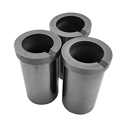 Crogiolo di grafite ad alta purezza, per metallo di fusione e metallo ad alta temperatura, 1-4 kg (capacità 4 kg)