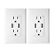 Outlet with USB High Speed Charger 4.2A Charging Capability,Duplex Receptacle 15 Amp, Tamper Resistant Wall socket USB Outlet,Child Proof Safety,Screwless Wall Plate,White