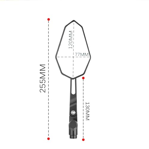 Rétroviseur moto anti-vibration pour Ducati Hypermotard 950 848 Monster - 4