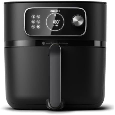 Versuni Philips Airfryer Combi 7000 Series XXL - 8.3L (2kg), 22-in-1 airfryer, WiFi connected, 99% less fat added** with Rapid CombiAir, HomeID App, Black (HD9876/90)