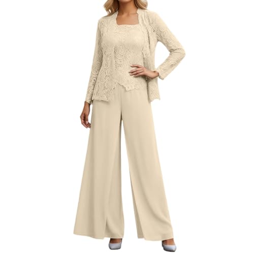 Tenue de soirée fluide et confortable avec pantalon large et top dentelle