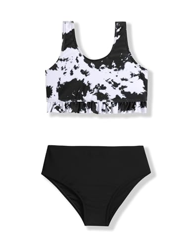 Image of Arshiner Girls Bikini Beach Swimwear 2 Piece Swimsuits Floral Printing Bathing Suits