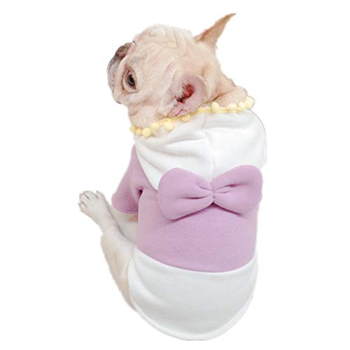 Pull en polaire pour gros chien violet XL vêtement chaud automne hiver