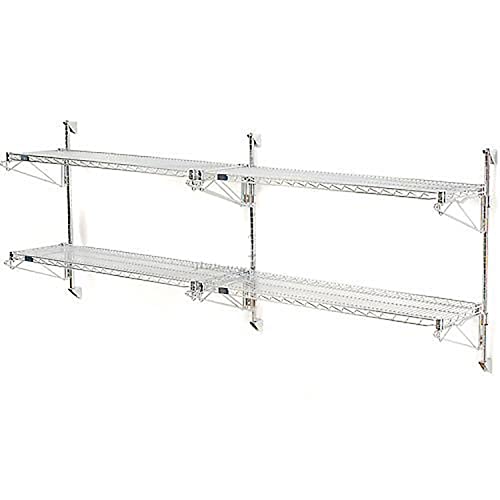 Nexel Poly-Green Wall Mount Wire Shelving, 60