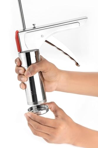 Image of ALLWIN Stainless Steel Idiyappam Maker Machine with 15 Jali Plates Multipurpose Kitchen Press for Murukku Chakli Sev Noodles Namkeen Snack Maker Heavy Duty Hand Press Tool for Home Kitchen Use