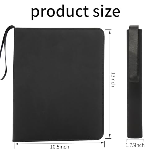 Image of Card Binder - 720 Capacity, Zippered Trading Card Holder for MTG, Sports & Collectible Cards - Acid-Free, Durable & Travel-Friendly Storage (Black dots, 9 Pocke)
