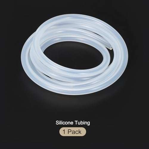 Image of 1m(3.3ft) 3mm(1 /8 inch) ID x 6mm(1 /4 inch) OD Silicone Tubing Clear Industrial Plastic Tubing Pure Silicone Hoses for Pump Siphoning Draining Irrigation Brewing