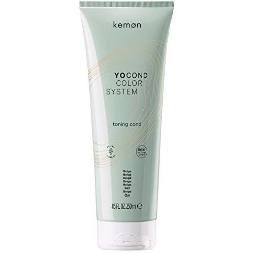 Kemon - Yo Cond Beige, reflektierendes Conditioner natĂĽrlichen Ursprungs, mit Joghurt-Extrakt und pflegenden und biologischen Pflanzen, 250 ml