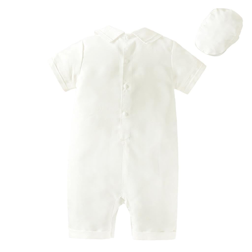 Lito Angels Abito da Battesimo con Cappello per Neonati Bambini, Taglia 6-24 Mesi, Bianco