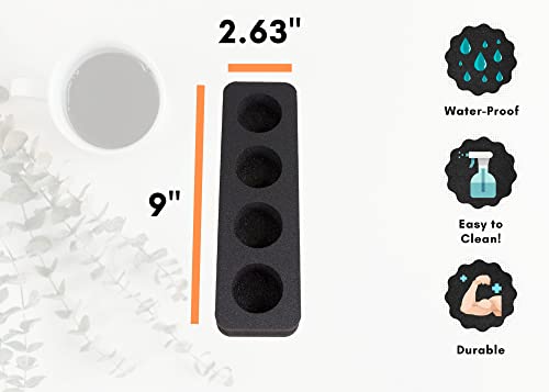 Polar Whale Hotel Hospitality Coffee Pod Storage Organizer 4 Piece Multi-Pack Tray Holder Waterproof Washable Drawer Insert Holds 4 Pods Each Compatible With Keurig K-Cup 4 Pc Set #TOP2