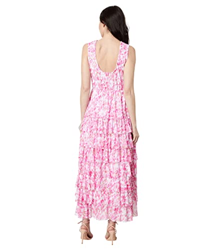 Vince Camuto Mesh Ruffled Maxi Dress2