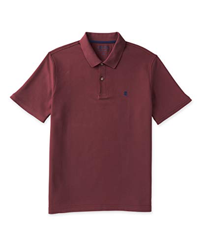 IZOD Men's Advantage Performance Short Sleeve Solid Polo, Fig, X-Large