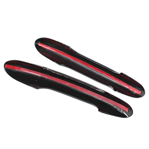 Türgriffe Abdeckkappen Verkleidung Türgriffabdeckung Außen Türgriff Verkleidungen Außentürgriff Abdeckung Aufkleber Außentürgriffe Schutz Schale ohne Loch schwarz links und rechts für F56 F57 Cabrio