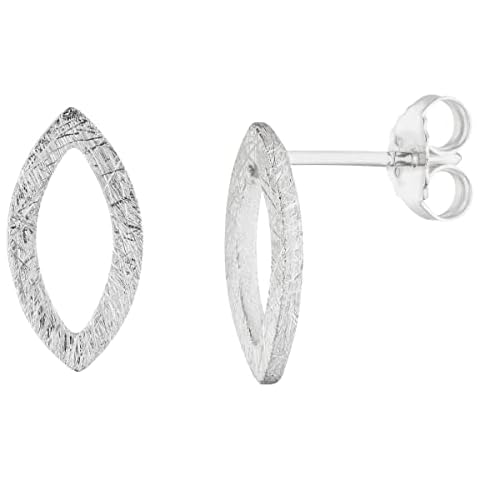 Matte silver stud earrings, high-quality goldsmithing from Germany (925 sterling silver) lightweight women's stud earrings Cover