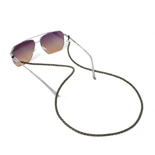 Image of GENIQUE Genuine Leather Glasses Strap, Eyeglass Chain,Eye Glasses holders around Neck, Sunglass Strap for Men