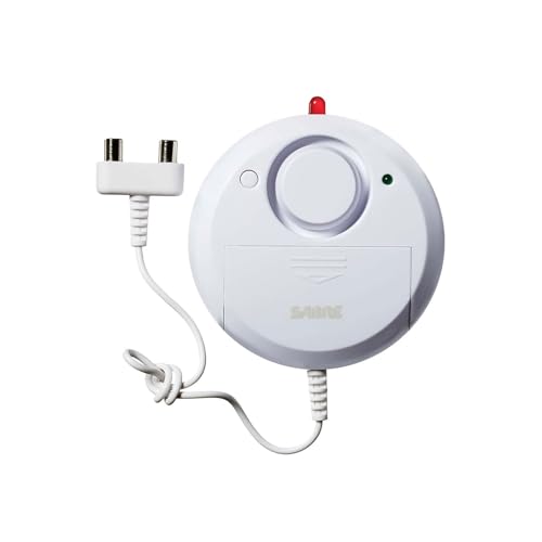 SABRE Water Leakage Alarm, 110 dB Alarm, Audible Up To 1,500-Feet (457-Meters), All Direction Water Sensor, High and Low Volume Settings, Battery Test Button