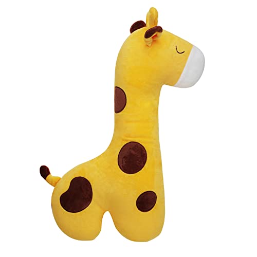 Image of Seat Belt Pillow for Kids, Car Seatbelt Cover Children Rest Sleep Head Support Shoulder Pad Neck Pillow Plush Cartoon Giraffe Cushion