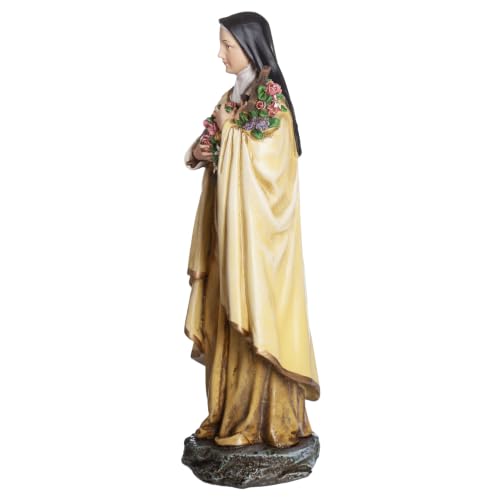 Estatua pintada a mano de Santa Teresa, decoración religiosa de 10 pulgadas miniatura 3