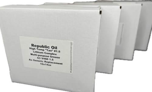 4 Boxes / 40 Tubes Premium High Temp Multi-Purpose Heavy Duty Tan Lithium Complex Grease 10x14oz | Extreme Pressure | Water Resistant | Construction | Agriculture | Bearings | Pins and Bushings