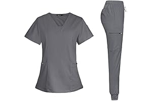 NIAAHINN Women's Gray Scrubs Set: Comfort and Style United