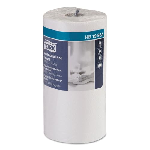 Tork HB1995A Universal Perforated Towel Roll, 2-Ply,11-Inch Wx9-Inch L, White, 210 Sheets/Roll,12RL/Ctn