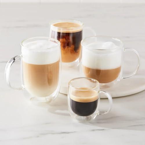 Set de 4 tazas de vidrio doble de 12 oz Sur La Table miniatura 3