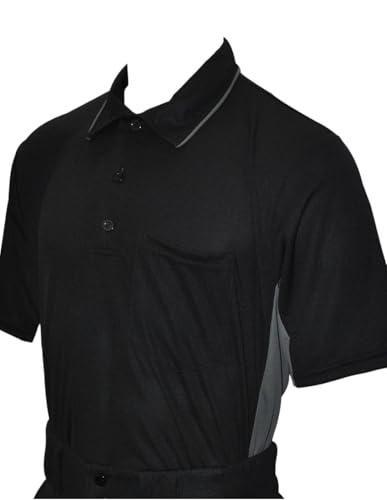Smitty BBS-314 Body Flex Major League Short Sleeve Umpire Shirt Base Plate Combo Baseball Softball (Black, XL)