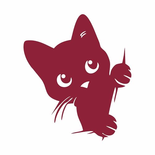 Sticker Voiture Chat Mignon Caché – Autocollant Vinyle de Qualité – Résistant à l’Eau & UV – 17 Couleurs, 4 Tailles – Pose Facile – Déco Auto Originale