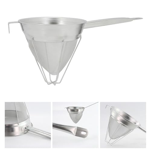 Panier filtrant de cuisson robuste avec support stable pour jus et farine - 4