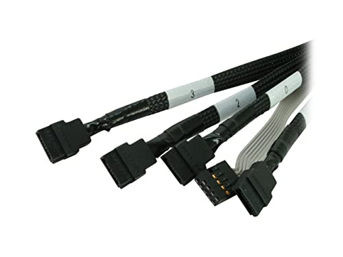 Câble Serial ATA SAS Adaptec blindé mini SAS 36 pin à haute intégrité de signal 50cm