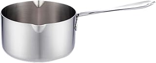 DOITOOL Rondel ze stali nierdzewnej dwie boczne wylewki dla łatwego nalewania z ergonomicznym uchwytem patelnia do sosu garnek do gotowania mleka sos sos sosy makaron 300 ml