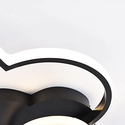 Lustre LED chambre enfant avec télécommande plafonnier 40W dimmable en acrylique noir forme cœur - 2