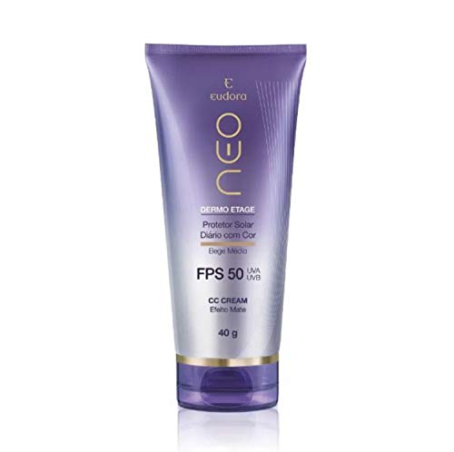 Protetor Solar FPS50 CC Cream Bege Médio, 40g Eudora