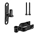 Pastlla 2 Pcs Heavy Metal Wall Mount Gate Hinge with Screws, 304 Stainless Steel Black Fence Post Chain Link Fence Frame Hinge, Outdoor Farm Gate Hardware, for Barn Doors and Sheds(1-3/8