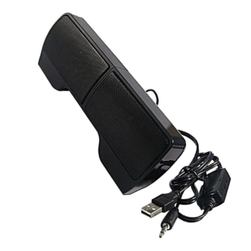 Altavoz USB de escritorio para ordenador con cable de 1.2m y sonido claro color negro