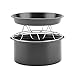 Zestaw akcesoriów Airfrittee, 3 sztuki Kompatybilne Zestaw akcesoriów Hot Air Fruituse Universal Fryer zawiera beczkę do ciasta z ustawionym nad frytownicą,Black