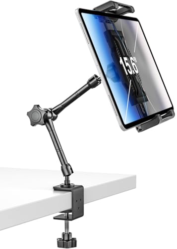 Support de tablette pour cuisine et lit avec grande pince de 3,2 cm pour iPad