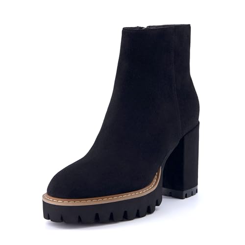 CUSHIONAIRE Women's Ringo platform heel boot +Memory Foam, Wide Widths Available