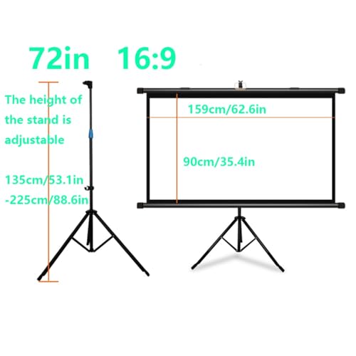 Pantalla portátil para proyector, 72 pulgadas, 16:9 miniatura 7