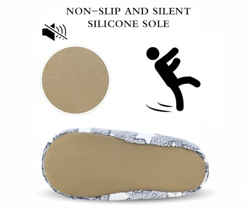Image of Keyela Women's Ballerina Slippers,Non-Slip Bedroom Slippers Socks | Soft fuzzy slipper socks for ladies Indoor home slippers Cozy sock slippers Ballet Slippers