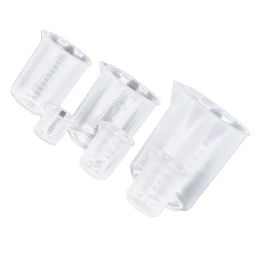 ULTECHNOVO Plastic Beaker Cup Set 50ml-1000ml Graduated Measuring Cups for Lab Cooking